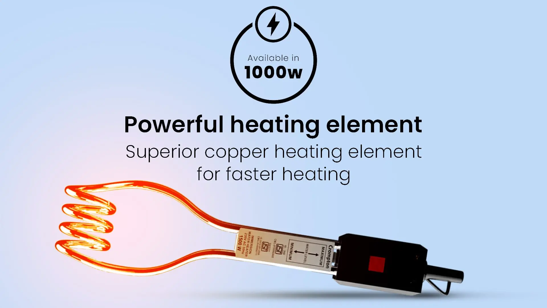 Crompton AIMR B1A 1000 W Immersion Water Heater - Image 2